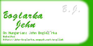 boglarka jehn business card